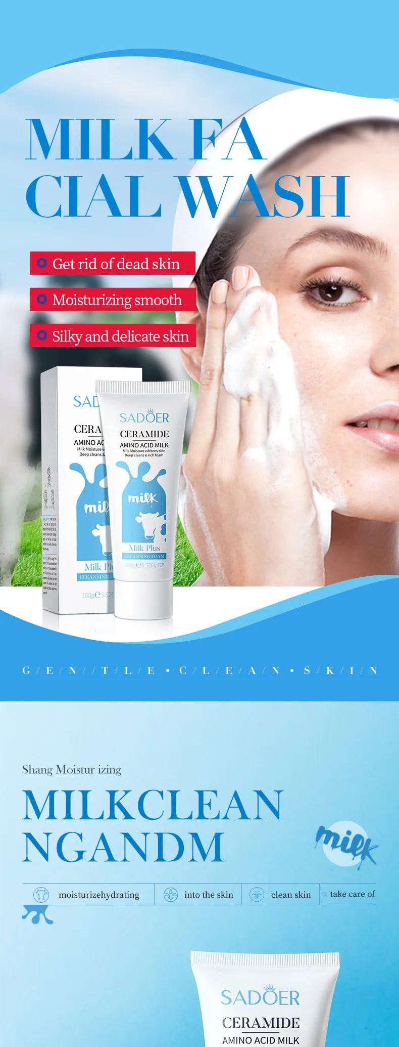 SADOER Milk Facial Cleanser