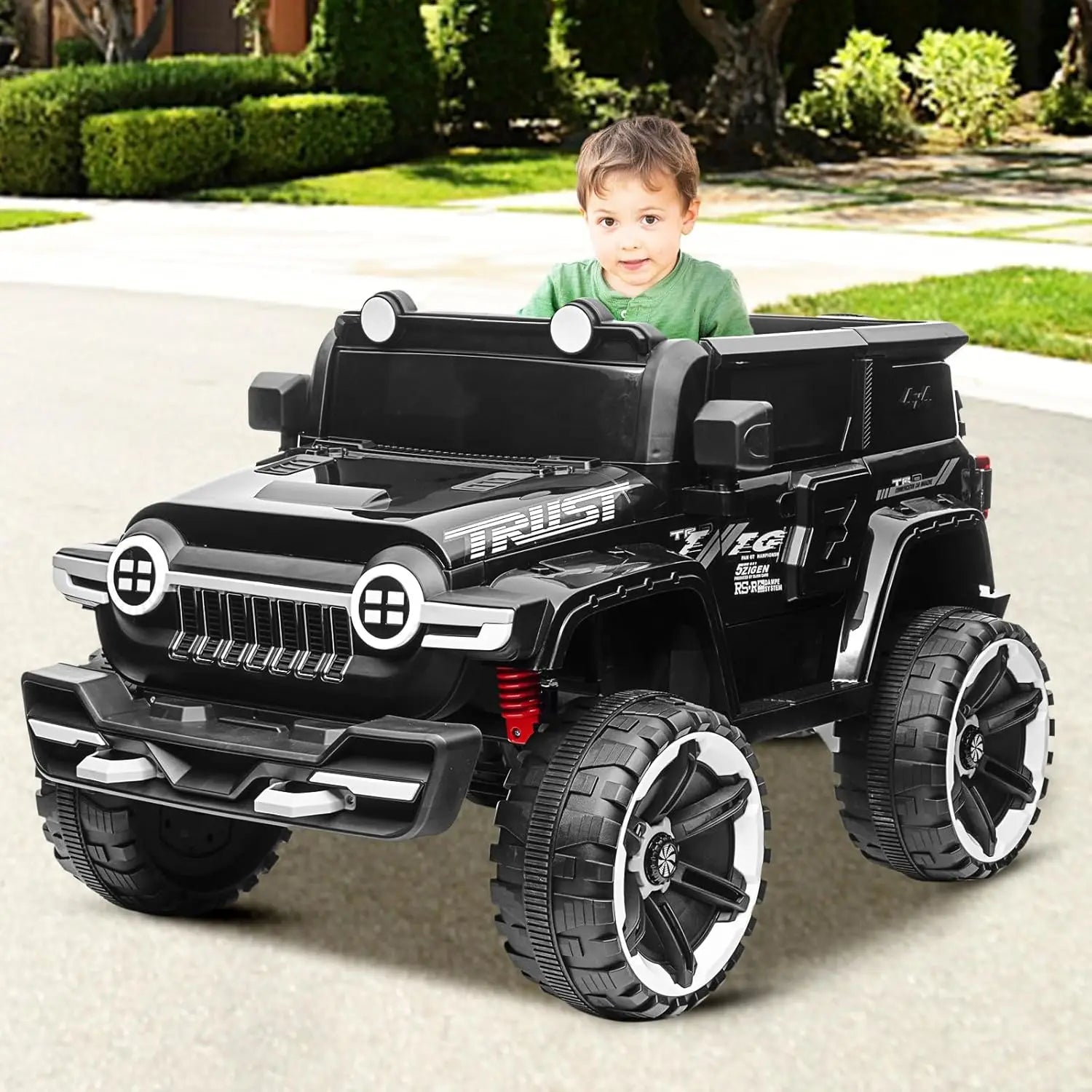 Ride on Truck Car for Kids Ages 3-6 12V Electric Toy Car with 7AH Battery Powerful Motors 2.4G Remote Control Metal Suspension