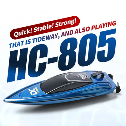 Waterproof 2.4GHz RC Boat High Speed Electric Ship Water Model with LED Lights Children Remote Control Ship Toy