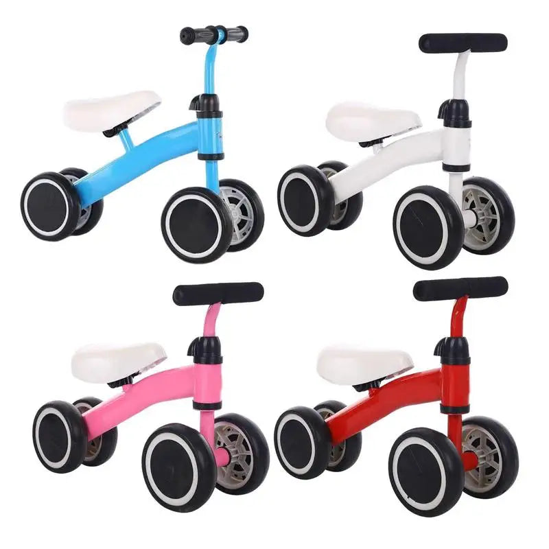 Baby Balance Bike 4 Wheels Toddler Bike Toy 1st Birthday Gifts for 10-36 Months Babies Indoor Outdoor Riding Toys