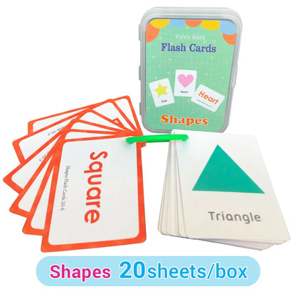 English Words Learning Flashcards for Kids 3-6 Years Reading Enlightenment Cards Educational Toys Montessori Teaching Aids