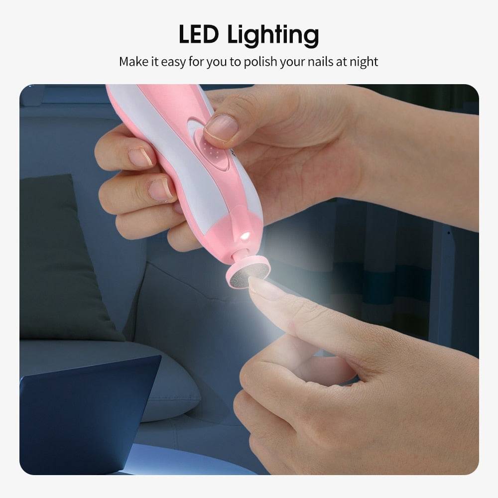 Electric Baby Nail Trimmer Kids Scissors Infant Nail Care Safe Nail