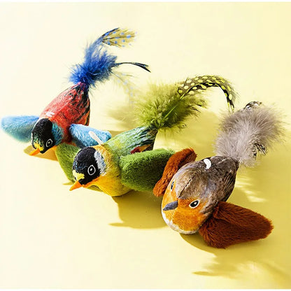 1 Pc Cat Toys For Indoor Cats Interactive Cat Toy Realistic Bird Sound Cat Toy Plush Cat Toy Catnip Cat Toy for Cats Kitten Toy
