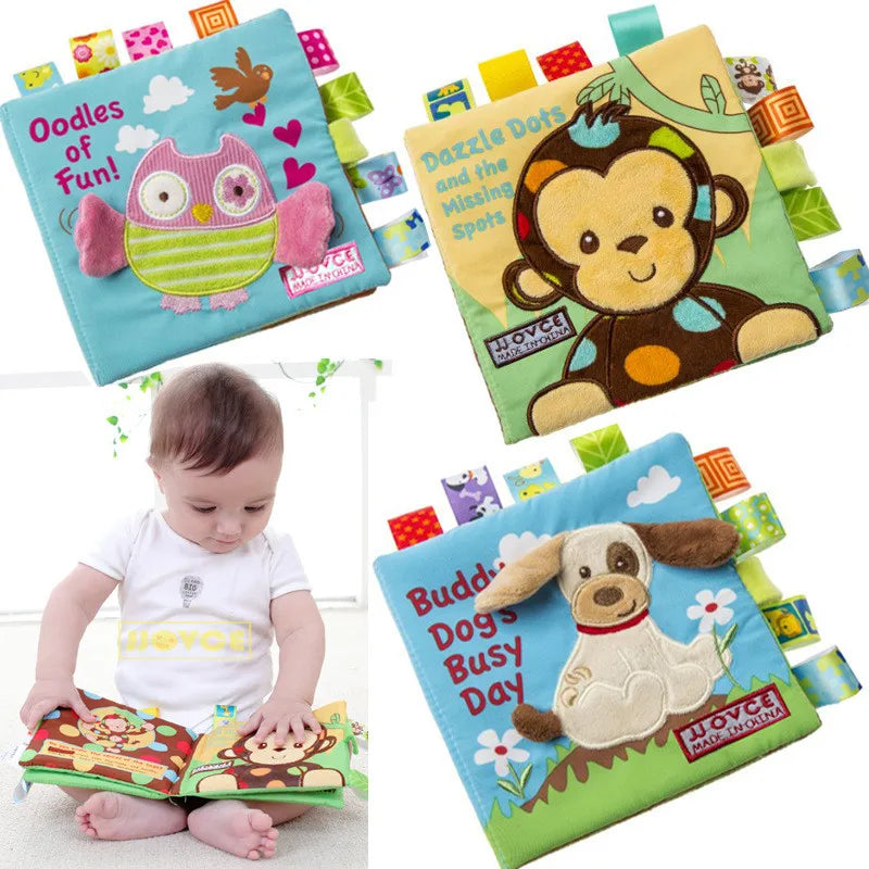 Baby Cloth Book Toys Animals Soft Learning Educational Toys For Babies Development montessori Sensory Books Baby Toys 0 12 Month