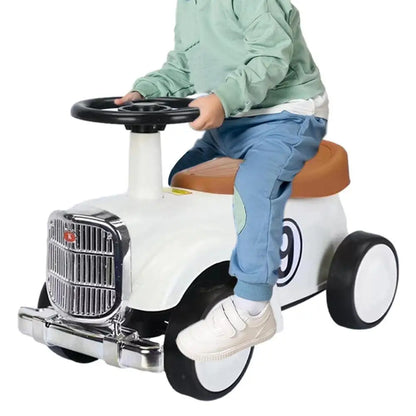 Toddler Ride On Car Vintage Toddler Car Ride On Cars With Limited Steering Wheels And Anti-Rollover Wheels Driving Car Toy