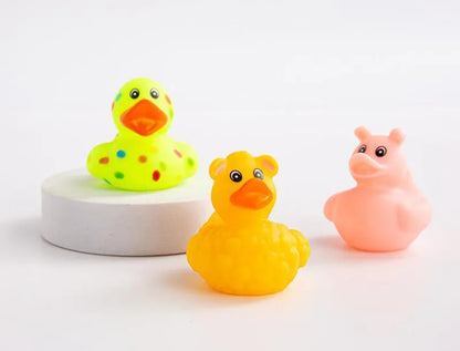 5-100pcs Rubber Duck Kids And Toddler Toy Duck Baby Bath Toys Summer Beach Shower Game Toy Birthday Gift For Children