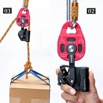 Climbing Pulley Professional Lift Accessory Lift Weight Pulley Device Rescue Survive Gear Rock Climb Heavy Transport Pulley Com