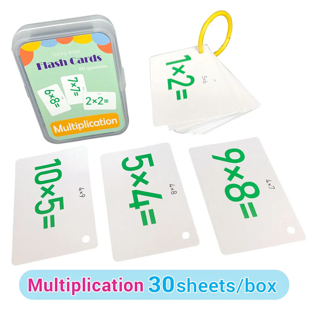 English Words Learning Flashcards for Kids 3-6 Years Reading Enlightenment Cards Educational Toys Montessori Teaching Aids