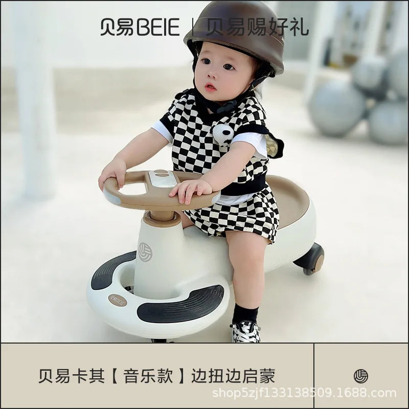 Twist car, children, boy, baby, girl, toy, mute, universal wheel, anti-rollover, girl&