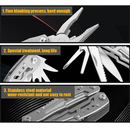 New Folding Multi-tool Pocket Knife Pliers Mini Portable Fold Outdoor