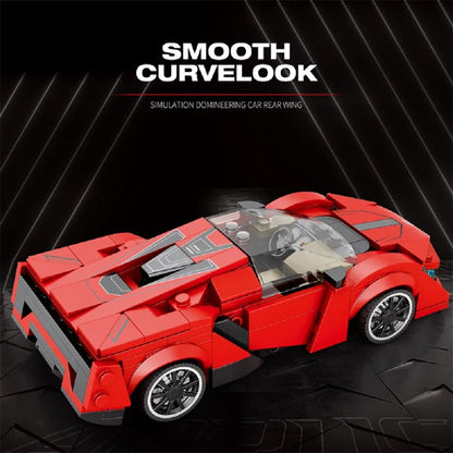 W Motors Lykan Red Sports Car Building Block, 301PCS City Vehicle Classic Racing Car Model Bricks Toys, Creative Collention Gift