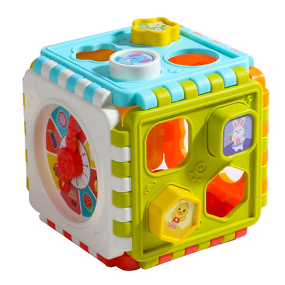 0-3 Years Baby Montessori Educational Toys Toddler Activity Cube Shape Sorting Toys Boy Girl Shape Matching Number Sorter Game