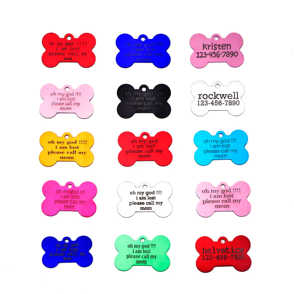 Personalized Small Dog/Cat Name Collar, 2 pcs