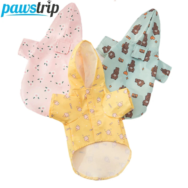 Cartoon Pet Dog Raincoat