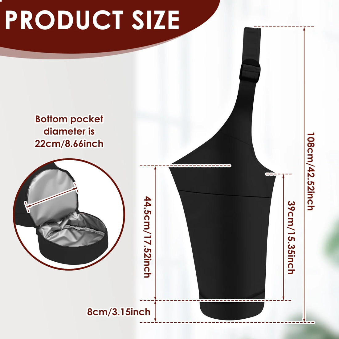 Yoga Mat Bag Large Opening Yoga Bag with Adjustable Shoulder Strap and Multiple Pocket Functional Fitness Mat Carrier for Women