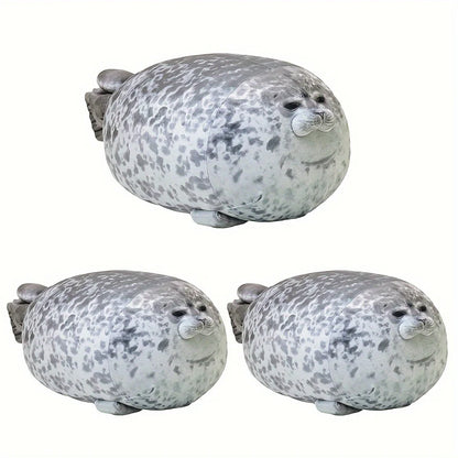 1Pcs Chubby Seal Plush Toy, Soft Plush Pillow, Cute Home Decoration, Perfect Gift for New Year and Christmas