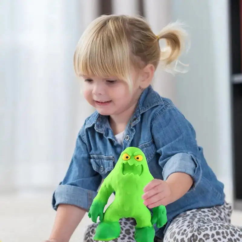 Funny Green Little Monsters Squeeze Doll Fidget Toys Slow Rebound Venting Squeeze Toy Squishy Stress Relief Toys For Kids Adults