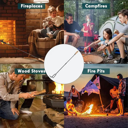 Outdoor Fire Poker Portable Fireplace Poker Tool Fire Pit Poker For Outdoor Camping 33 Inch Fireplace Poker Tools Fire Poker