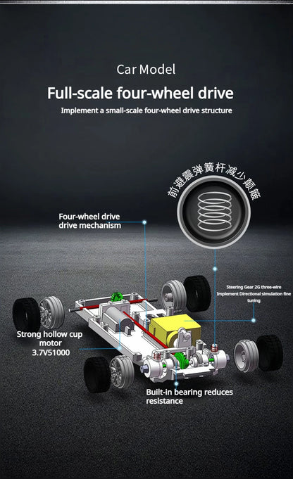 1/43 2.4G Mini RC Drift Car 4WD Remote Control Car High Speed Four Wheel Drive Radio Controlled Racing Car Model Boy Toy Gift