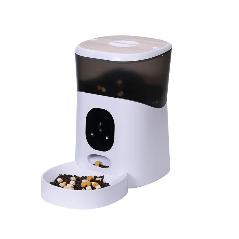 Automatic Dog Feeder Auto Dog Feeder With Smart Automatic Camera Pet Food Feeder