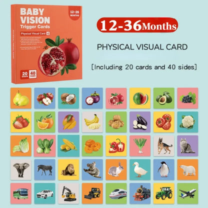 Black White High Contrast Card Montessori Baby Vision Stimulation Cards Stimulate Newborn Visual Early Educational Learning Toys