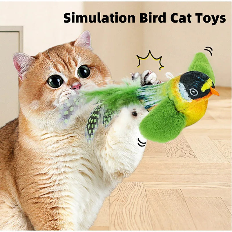 1 Pc Cat Toys For Indoor Cats Interactive Cat Toy Realistic Bird Sound Cat Toy Plush Cat Toy Catnip Cat Toy for Cats Kitten Toy
