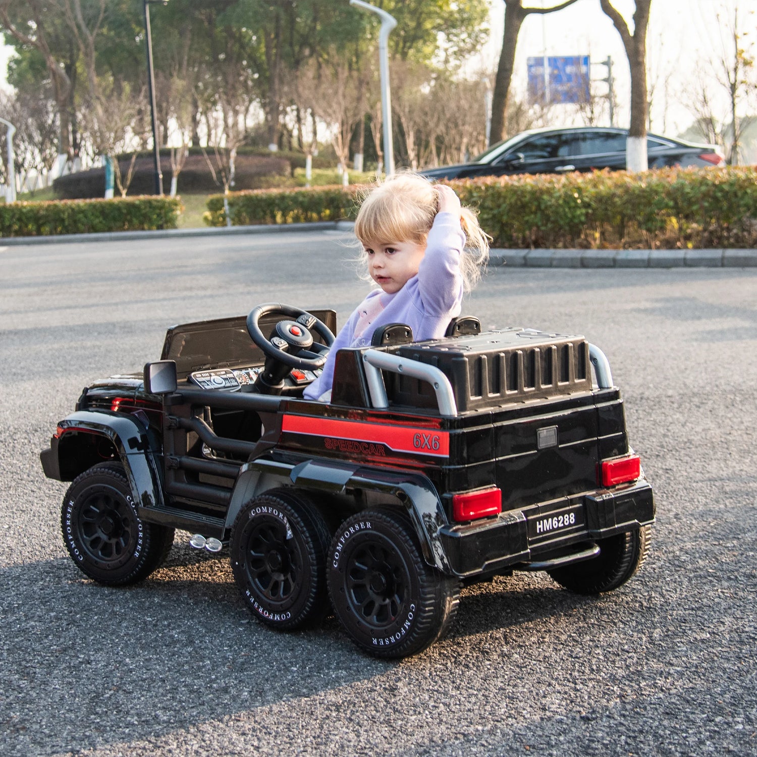 24V Ride On Car for Kids Battery Powered Ride On 4WD Toys with Remote Control,Parents Can Assist in Driving,Music and Lights