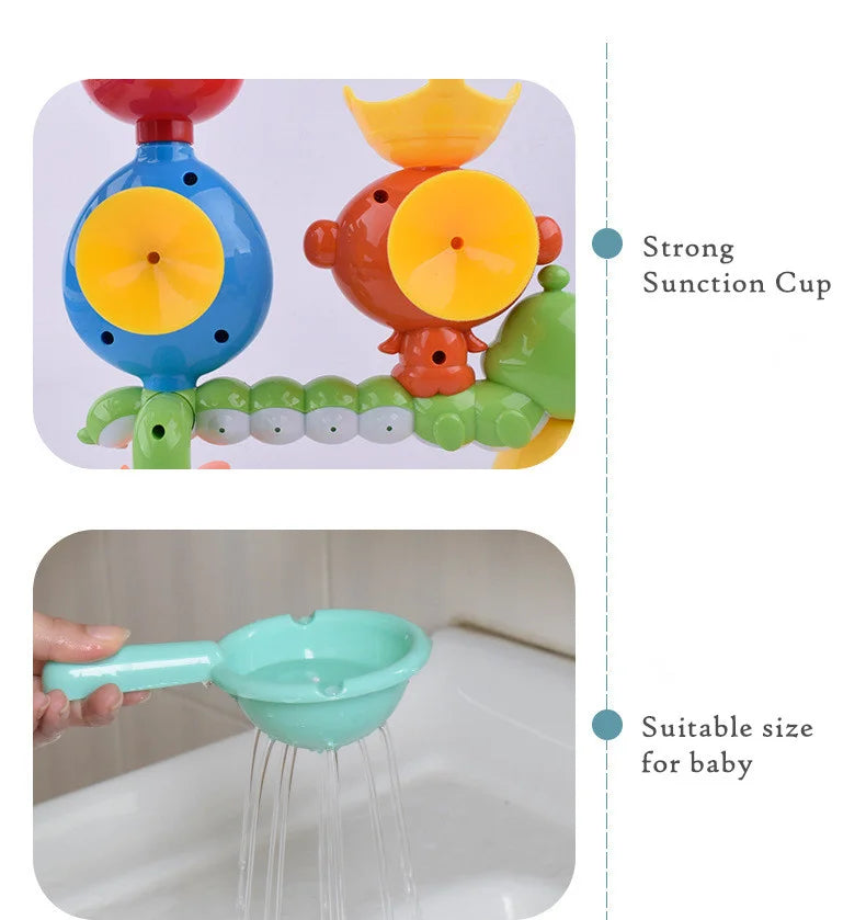 Baby Bath Toys Wall Suction Cup Marble Race Run Track Bathroom Bathtub Water Game Play Bathing Shower Toys For Children