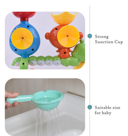 Baby Bath Toys Wall Suction Cup Marble Race Run Track Bathroom Bathtub Water Game Play Bathing Shower Toys For Children