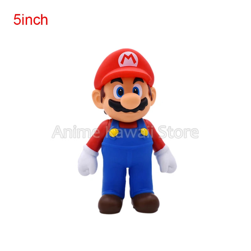 5 inch Anime Super Mario Series Action Figure Luigi Mario Bros Cosplay Model  Toys Kids Children Birthday Halloween Gifts