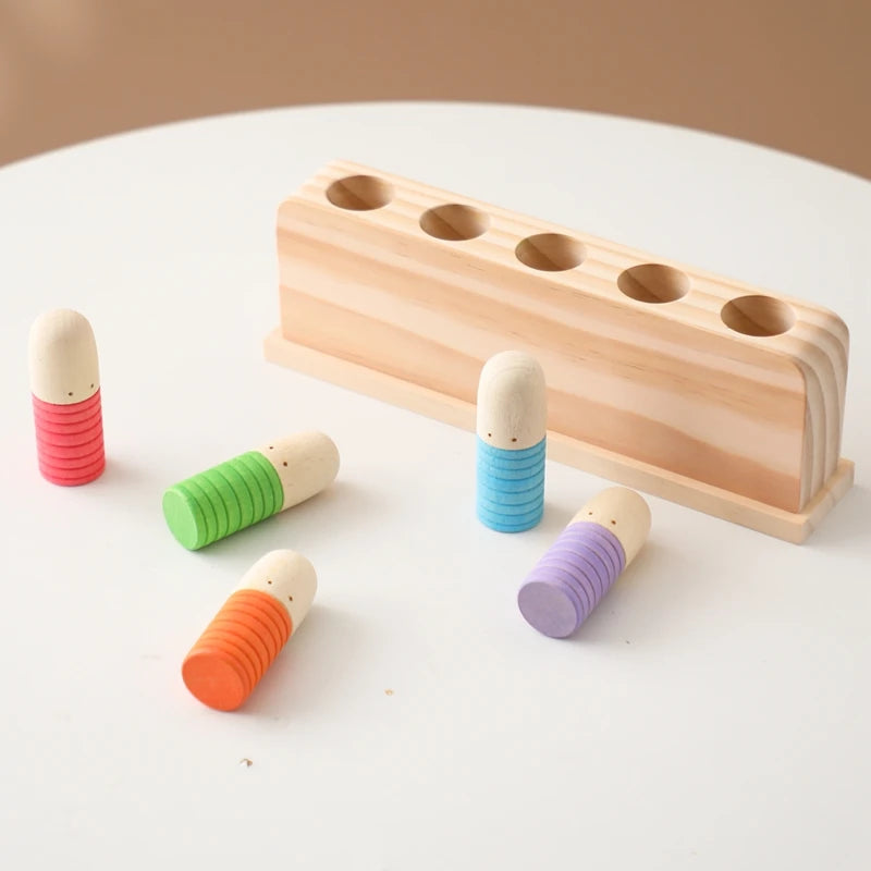 Baby Wooden Musical Instruments Montessori Toys Kids Bear Percussion Xylophone Rain Sound Pipe Music Shaker Early Education Toys