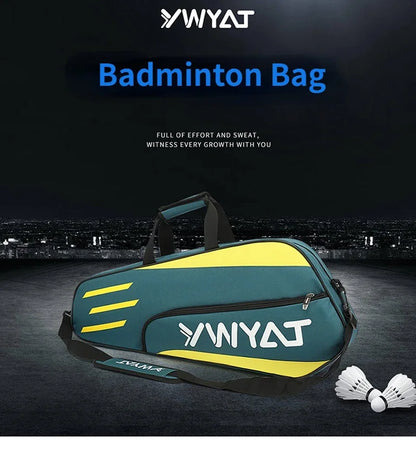 YWYAT Sports Bag Badminton Bag Single Shoulder 3 Rackets Backpack Tennis Badminton Racket Bag Thickened Nylon Beach Tennis Bag