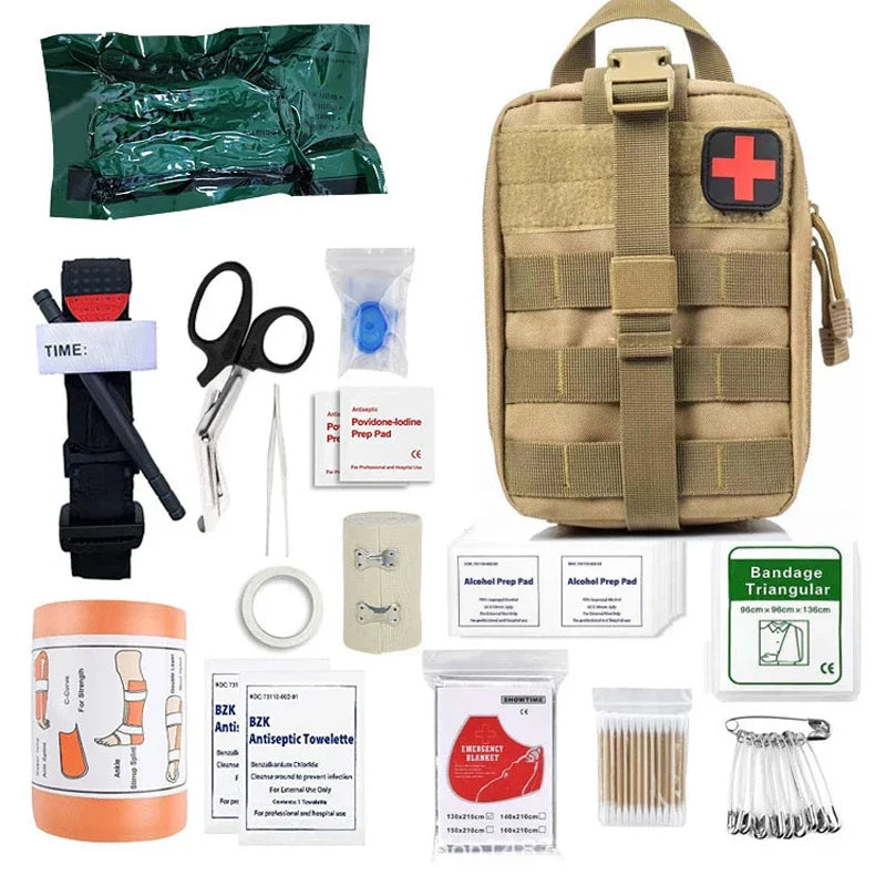 Tactical First Aid Kit EDC Survival Emergency Kits Bag Gear Outdoor Hunting IFAK EMT Medical Pouch Tourniquet Bandage