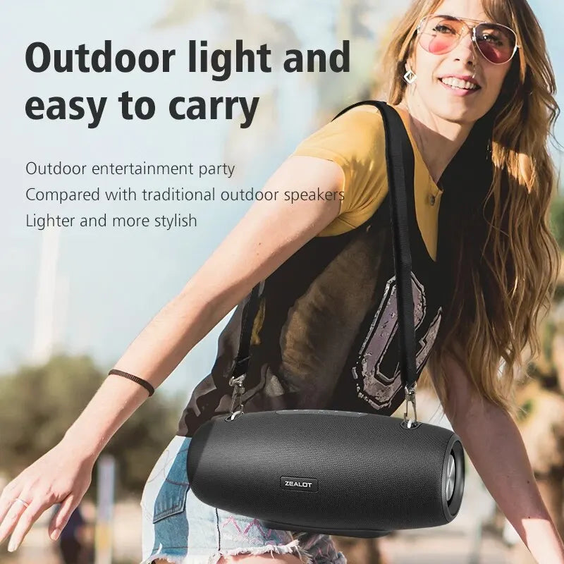 ZEALOT-S67 60W Portable Bluetooth Speaker Outdoor Party Speaker Big Loud Speaker Excellent Bass Performace 3D Speaker