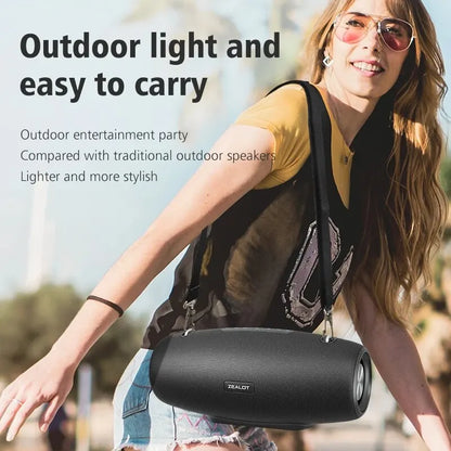 ZEALOT-S67 60W Portable Bluetooth Speaker Outdoor Party Speaker Big Loud Speaker Excellent Bass Performace 3D Speaker