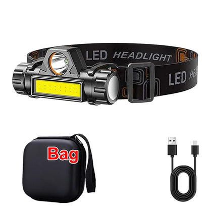 1-5PCS Rechargeable COB LED Headlamp Strong Magnetic Powerful