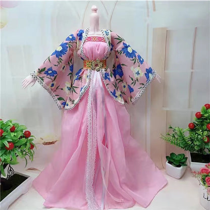1/3 BJD Dolls Hanfu Clothes Chinese Traditional Costume for 60cm Princess Doll Long Skirt Fairy Dress Accessories Toys Gift Toys