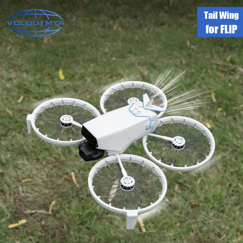 VOLODYMYR Flight Tail for DJI Flip Eeduce Drag Reduce Air Resistance Quick-release Rear Wing Drone Flight Tail Drone Accessory