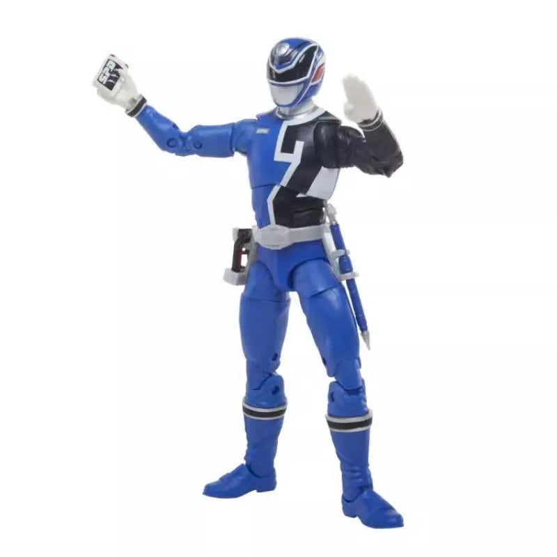 Hasbro Anime Power Rangers Blue Ranger and Black Ranger Christmas Gifts Active Joint Genuine Action Figure Model Toys