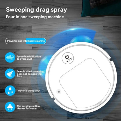 2025 4-in-1 Smart Home Appliance: Air Purifier, Mist Humidifier, Vacuum Cleaner &amp; Robotic Sweeper, Enhance Home Air Quality, Eff
