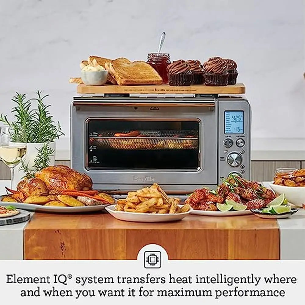 Air Fryer Toaster Oven Combo with Super Convection Technology 11 Cooking Functions Recipe Guidance Stainless Steel