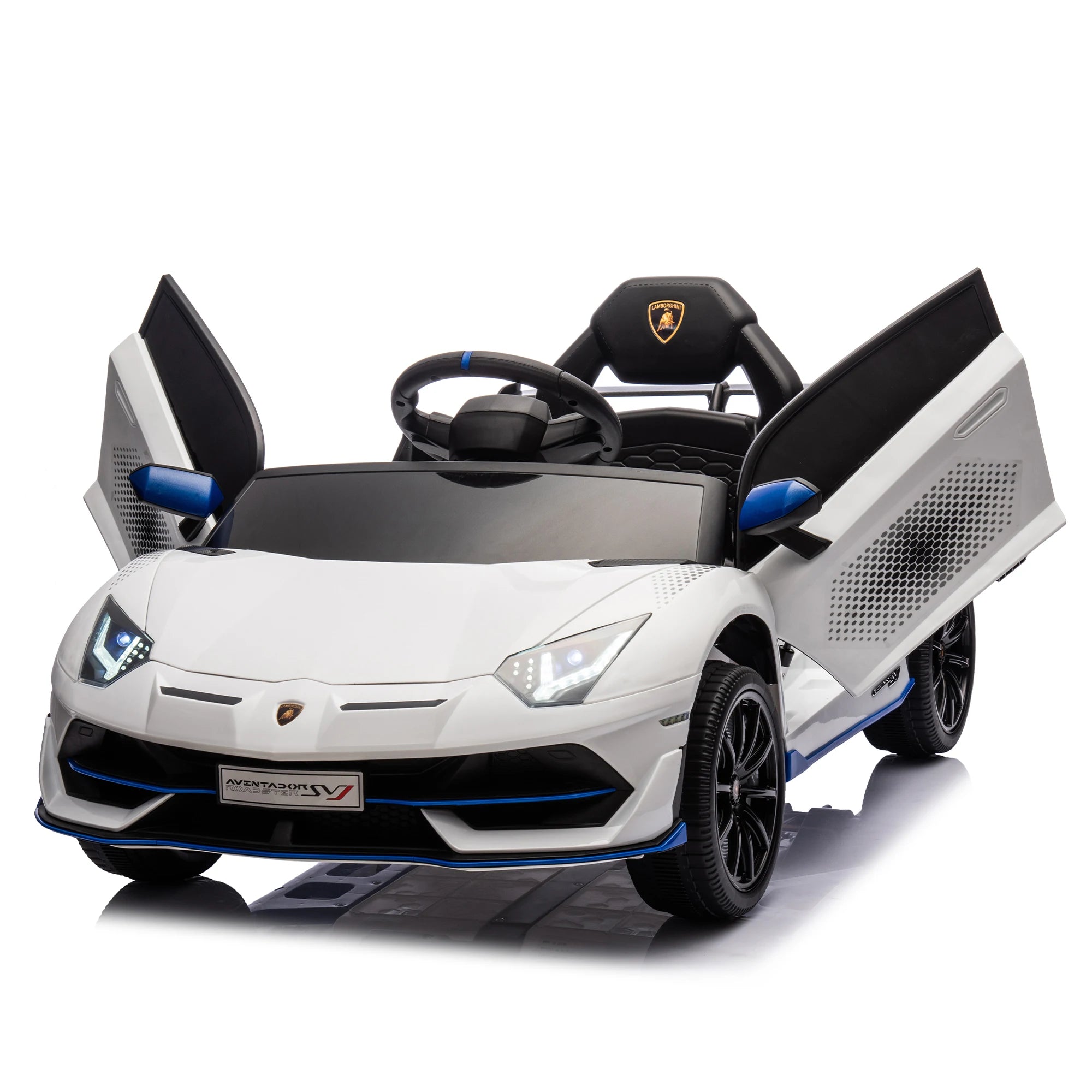 12v Kids Ride On Car Parents Remote Control,Hydraulic Pressure Door,Slow Start,Early Education,Bluetooth,Adjustable Volume Toys