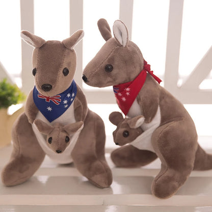 28CM Australian Kangaroo Plush Toy Kangaroo Baby Creative Mother-Child Cute Doll Festive Gift For Children&