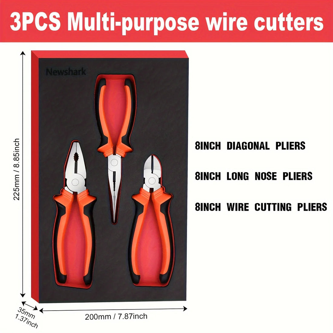 3 Piece Pliers Set - Professional Grade