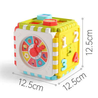 0-3 Years Baby Montessori Educational Toys Toddler Activity Cube Shape Sorting Toys Boy Girl Shape Matching Number Sorter Game