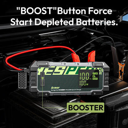 YESPER Car Battery Charger Booster Jump Starter 4000a 12V Battery Booster For Car Portable Car Booster Jump Starter With PD 100W