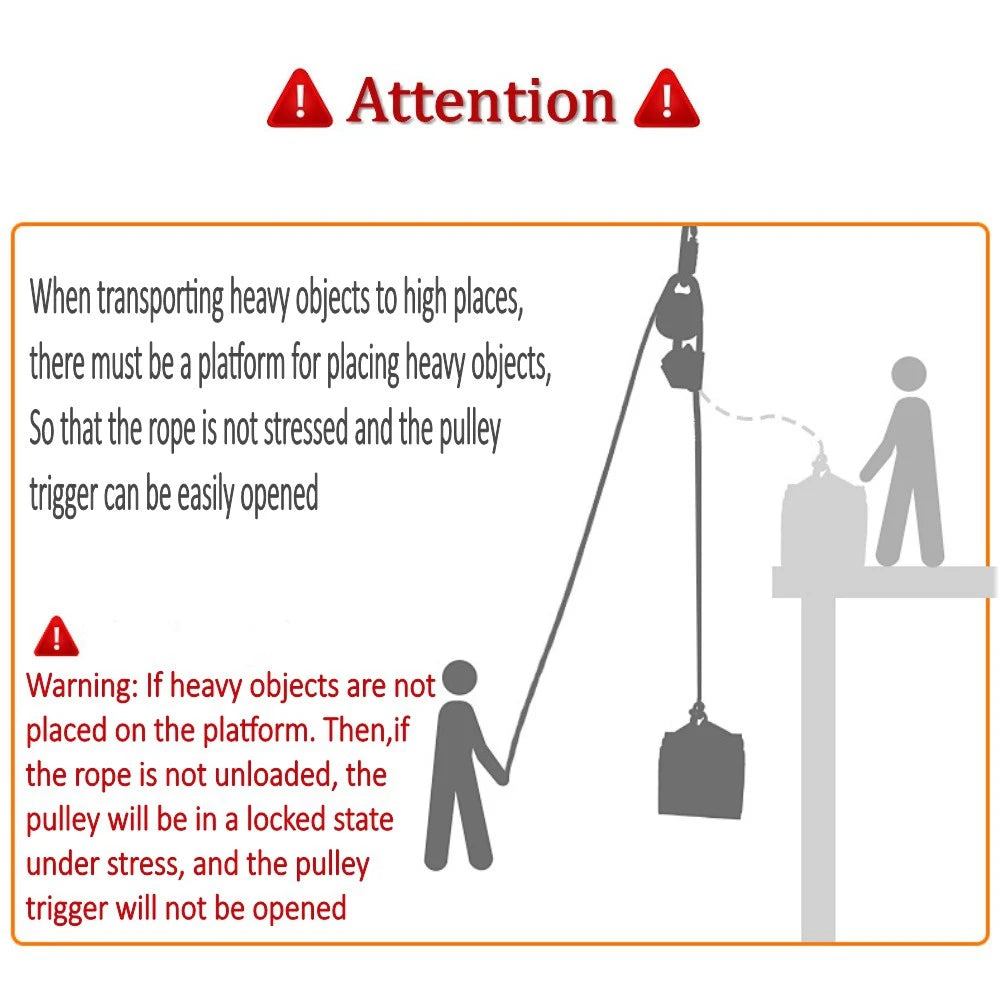 Climbing Pulley Professional Lift Accessory Lift Weight Pulley Device Rescue Survive Gear Rock Climb Heavy Transport Pulley Com