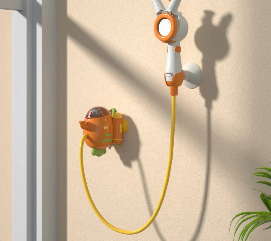 Baby Bath Toy Electric Shower Submarine Carrot Water Pump Adjustable Sprinkler Baby Bathtub Spray Water Toy for Toddler Gift