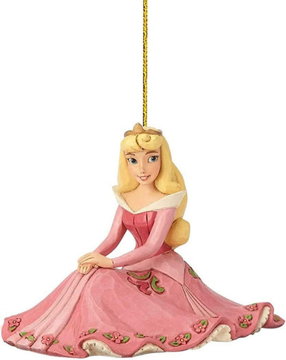 Disney Princess Snow White Cinderella Ariel Bell Anime Figures Christmas Tree Ornament Decoration Acrylic Plane Pendant Toys