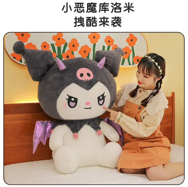 40 50 60 Cm Kawaii Large Size Demon Kuromi Plush Toys Angel Melody Doll Pillow Birthday and Holiday Gifts Cute Stuffed Toy Anime